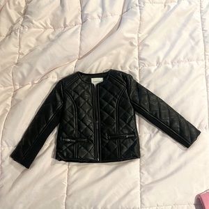 Habitual Black Leather Jacket — Toddler 3T